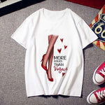 Fashion High heels printed Women T shirt Tees Tops clothing New Summer t-shirt Harajuku personality Thin section tshirt female