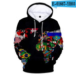 New WORLD MAP 3D Print Hoodies Men pullovers Autumn Women Hooded Casual 3d Sweatshirt WORLD MAP 3D Hoodie Harajuku pullovers