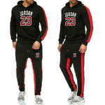 Brand Clothing Men's Fashion Tracksuit Casual Sportsuit Men Hoodies Sweatshirts Sportswear JORDAN 23 Coat+Pant Men Set