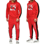 Brand Clothing Men's Fashion Tracksuit Casual Sportsuit Men Hoodies Sweatshirts Sportswear JORDAN 23 Coat+Pant Men Set