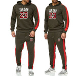 Brand Clothing Men's Fashion Tracksuit Casual Sportsuit Men Hoodies Sweatshirts Sportswear JORDAN 23 Coat+Pant Men Set