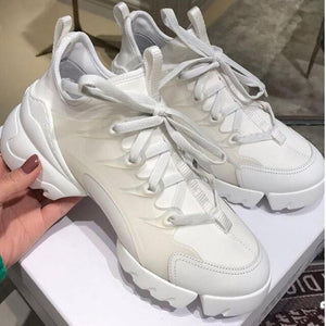 Autumn Black Shoes Women Platform Sneakers Brand Female Trainers Thick Bottom zapatos de mujer Ladies Chunky footware White