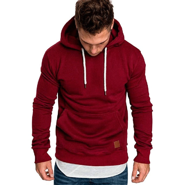 sweatshirt men 2019 NEW hoodies brand male long sleeve solid hoodie men black red big size poleron hombre