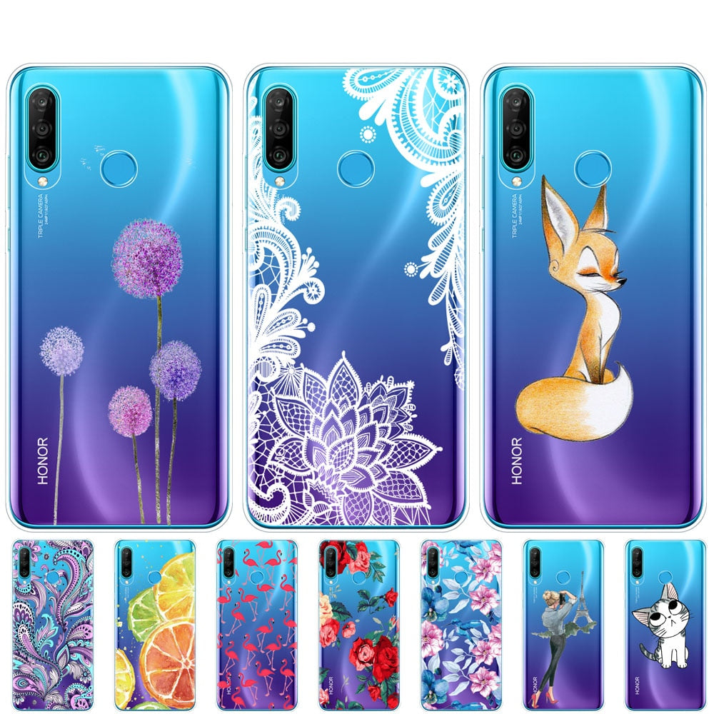 for honor 20 lite phone case on huawei honor 20 lite back cover bumper etui coque silicone tpu shockproof russian version