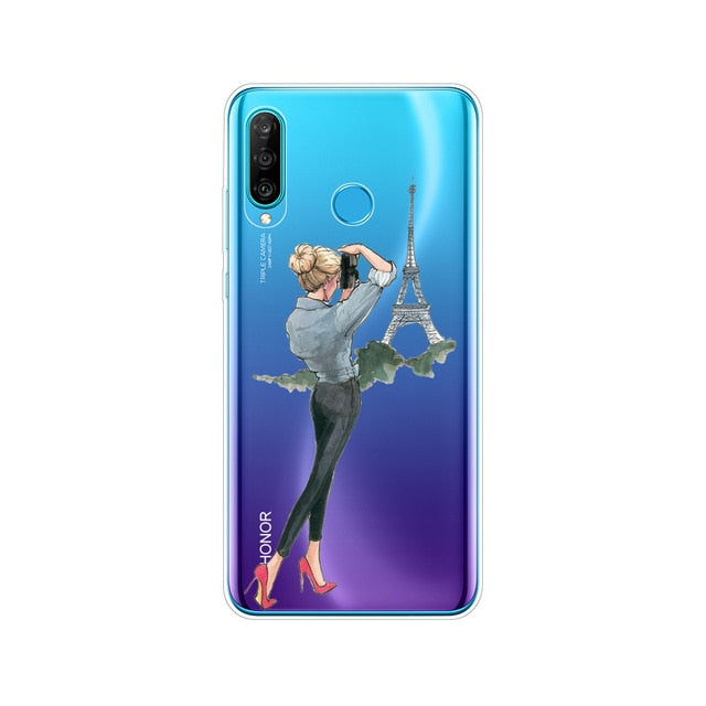 for honor 20 lite phone case on huawei honor 20 lite back cover bumper etui coque silicone tpu shockproof russian version