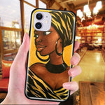 Colorful art african girl Black Soft TPU Case For iPhone 11 Pro Max X XS MAX XR 7 8 Plus 6 6S 5 5S Phone