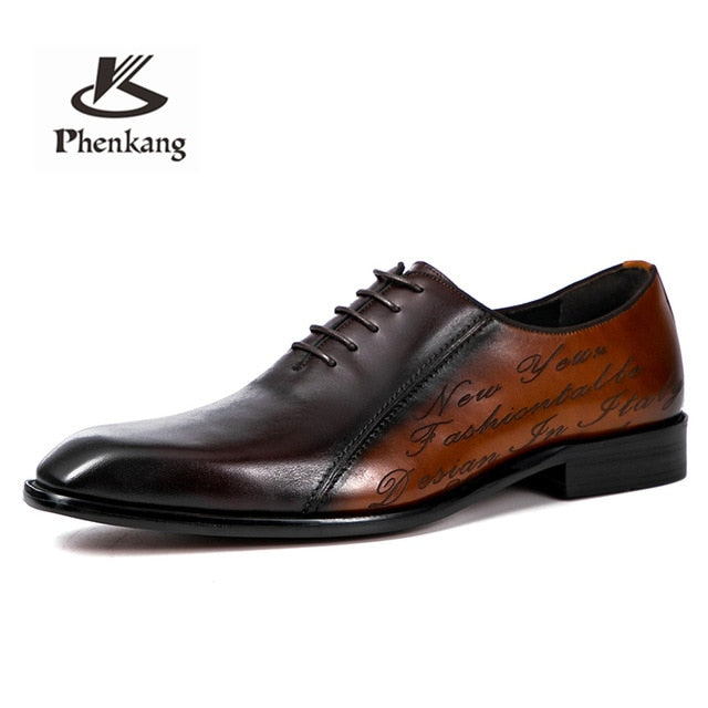 Men leather shoes business dress suit shoes, genuine leather black laces wedding mens shoes