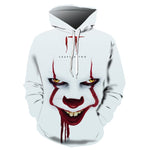 Horror Movie Chapter 2 3D Printed Hoodie Sweatshirt Men and Women Fashion Casual Fun Pullover IT Clown Print Pattern Hoodie