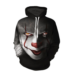 Horror Movie Chapter 2 3D Printed Hoodie Sweatshirt Men and Women Fashion Casual Fun Pullover IT Clown Print Pattern Hoodie