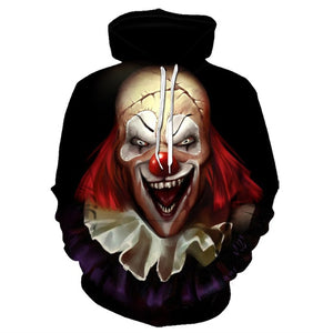 Horror Movie Chapter 2 3D Printed Hoodie Sweatshirt Men and Women Fashion Casual Fun Pullover IT Clown Print Pattern Hoodie