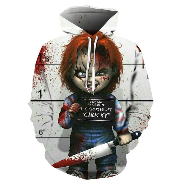 Horror Movie Chapter 2 3D Printed Hoodie Sweatshirt Men and Women Fashion Casual Fun Pullover IT Clown Print Pattern Hoodie