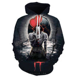 Horror Movie Chapter 2 3D Printed Hoodie Sweatshirt Men and Women Fashion Casual Fun Pullover IT Clown Print Pattern Hoodie