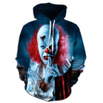 Horror Movie Chapter 2 3D Printed Hoodie Sweatshirt Men and Women Fashion Casual Fun Pullover IT Clown Print Pattern Hoodie