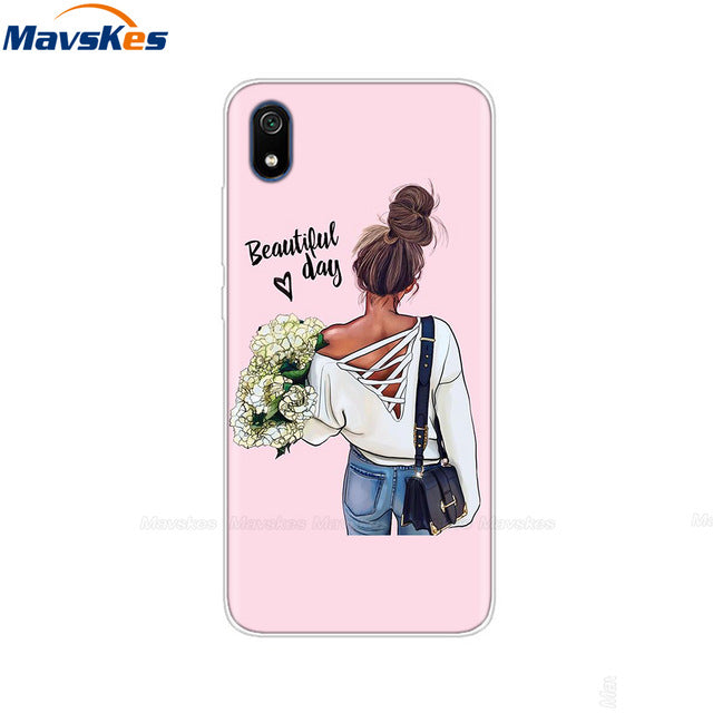 Redmi 7A Soft Silicone Phone Case For Xiaomi Redmi 7 7A Case On For Xiomi Redmi 7A Cover Cute TPU Back Cover For Redmi7A Coque