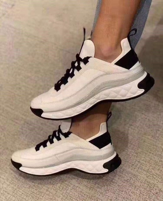 Trainer Shoes Woman men Sneakers Thick Platform Lace Up Running Sport Shoes 2020 Spring Fashion New Trends Shoes size 35-45