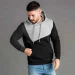 Mens Hoodies Sweatshirt 2019 Streetwear Patchwork Hoody Pullover Black White Hoodie Men Winter Fleece Sweatshirts Clothing