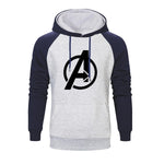 Marvel Movie Avengers Logo Printed Raglan Hoodies Men 2019 Autumn Thanos Infinity Gauntlet Men's Sweatshirts Brand Pollovers