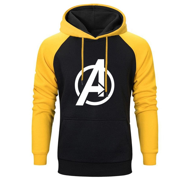 Marvel Movie Avengers Logo Printed Raglan Hoodies Men 2019 Autumn Thanos Infinity Gauntlet Men's Sweatshirts Brand Pollovers