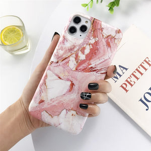 Moskado Marble Stone Texture Phone Case For iPhone 11 Pro Max X XR XS 7 8 6 6s Plus Colorful Soft IMD Silicone Back Cover Capa