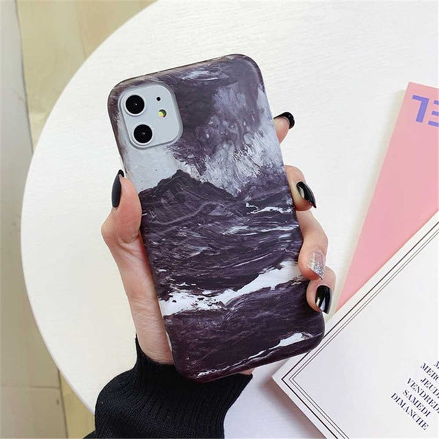 Moskado Marble Stone Texture Phone Case For iPhone 11 Pro Max X XR XS 7 8 6 6s Plus Colorful Soft IMD Silicone Back Cover Capa