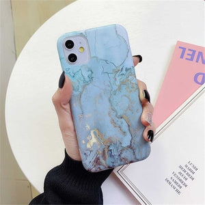 Moskado Marble Stone Texture Phone Case For iPhone 11 Pro Max X XR XS 7 8 6 6s Plus Colorful Soft IMD Silicone Back Cover Capa