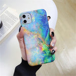 Moskado Marble Stone Texture Phone Case For iPhone 11 Pro Max X XR XS 7 8 6 6s Plus Colorful Soft IMD Silicone Back Cover Capa