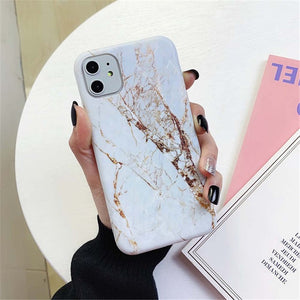 Moskado Marble Stone Texture Phone Case For iPhone 11 Pro Max X XR XS 7 8 6 6s Plus Colorful Soft IMD Silicone Back Cover Capa