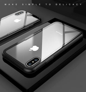 Tempered Glass Case Plus High Quality Clear Soft Silicone Glass Cover For iPhone 11 Pro X XR XS Max