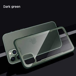 Tempered Glass Case Plus High Quality Clear Soft Silicone Glass Cover For iPhone 11 Pro X XR XS Max