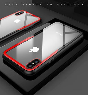 Tempered Glass Case Plus High Quality Clear Soft Silicone Glass Cover For iPhone 11 Pro X XR XS Max