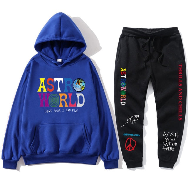 TRAVIS SCOTT ASTROWORLD hope you are here HOODIES fashion letters ASTROWORLD HOODIE streetwear + pants men's pullover sweatshirt