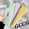 Mint Simple Matte Bumper Phone Case for iphone 11 Pro XR X XS Max SE 6S 6 8 7 Plus Shockproof Soft TPU Silicone Clear Case Cover