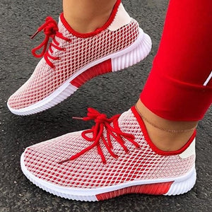 2020 Fashion Vulcanized Shoes Woman Outdoor Lightweight Casual Shoes Breathable Lace Up Sneakers Shoes Women Zapatillas Mujer