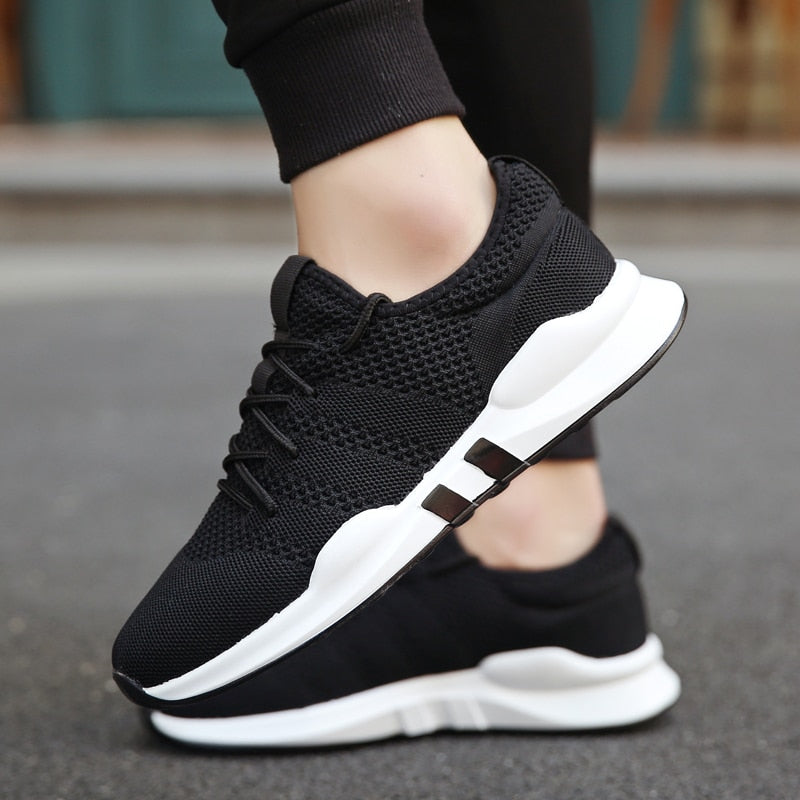 Mesh Sneakers for Men Women   Brand Casual Walking  Shoe Unisex Trainers Jogging Breathable  Lightweight Zapatillas Hombre Black