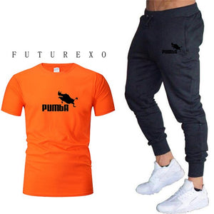 Men's short sleeve + trousers sports casual suit fashion brand 2020 new jogging running clothes clothes sports jogging training