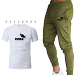 Men's short sleeve + trousers sports casual suit fashion brand 2020 new jogging running clothes clothes sports jogging training