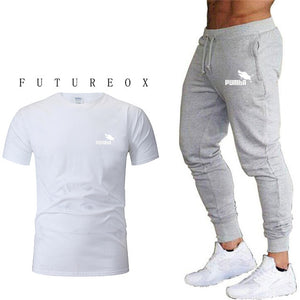 Men's short sleeve + trousers sports casual suit fashion brand 2020 new jogging running clothes clothes sports jogging training