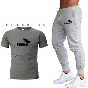 Men's short sleeve + trousers sports casual suit fashion brand 2020 new jogging running clothes clothes sports jogging training