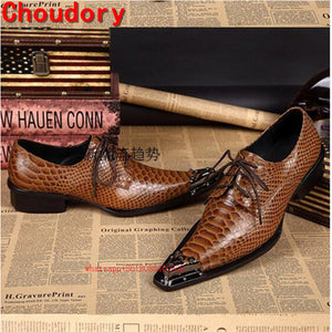 Choudory Men Dress Oxford Shoes For Men Flats Chaussure Homme Mens Italian Leather Shoes