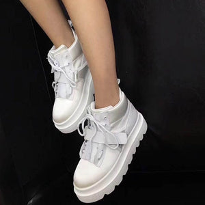 women creepers platform shoes thick sole black runway elevator sneakers harajuku china genuine leather muffin designer trainers