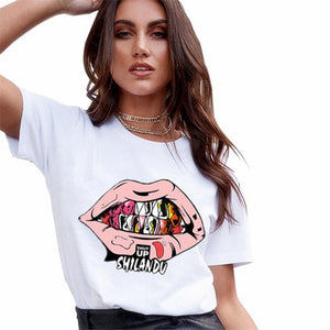 2020 New Women T-shirts Casual Harajuku Love Printed Tops T-shirt Short Sleeve T-shirt for Women Clothing Summer Female T-shirt