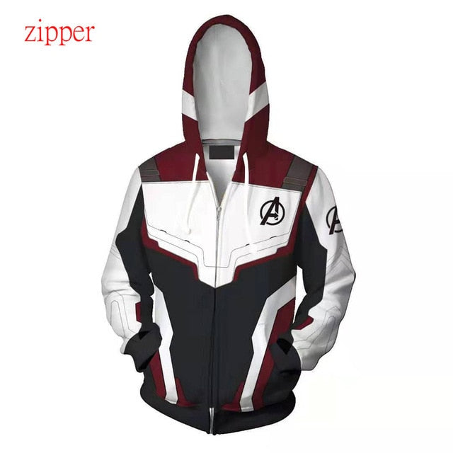 Hoodie Cosplay Avengers Endgame Quantum Realm Sweatshirt Jacket Advanced Tech Costumes Avengers End Game Hood Superhero Hoodies