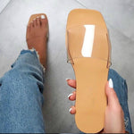 Ins Sandals Summer Women Slippers Flats Pu Leather Solid Peep Toe Sewing 2020 Slides Fashion Outside Mules Female Ladies Shoes