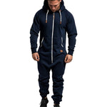 Men Overalls Brand Long Sleeve Sweatshirt One-piece Garment Pajama Casual Tracksuit Jumpsuit Splicing Long Sleeve Male Clothes